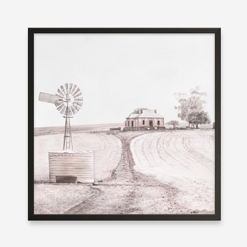 Shop Australian Farm I (Square) Art Print a painted style wall art print from The Print Emporium wall artwork collection - Buy Australian made fine art painting style poster and framed prints for the home and your interior decor room, TPE-924-AP