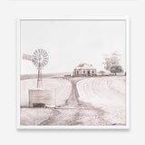 Shop Australian Farm I (Square) Art Print a painted style wall art print from The Print Emporium wall artwork collection - Buy Australian made fine art painting style poster and framed prints for the home and your interior decor room, TPE-924-AP