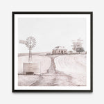 Shop Australian Farm I (Square) Art Print a painted style wall art print from The Print Emporium wall artwork collection - Buy Australian made fine art painting style poster and framed prints for the home and your interior decor room, TPE-924-AP