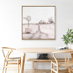 Shop Australian Farm I (Square) Canvas Print a painted style framed canvas wall art print from The Print Emporium artwork collection - Buy Australian made fine art painting style stretched canvas prints for the home and your interior decor space, TPE-924-CA-40X40-NF