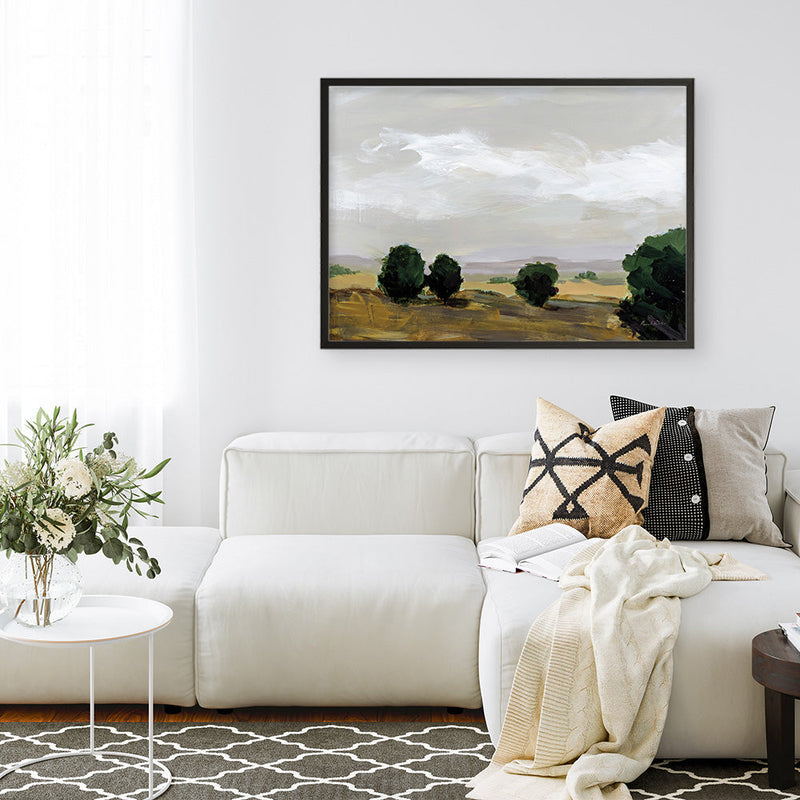 Shop Autumn Fields Art Print a painted abstract themed wall art print from The Print Emporium wall artwork collection - Buy Australian made fine art painting style poster and framed prints for the home and your interior decor room, TPE-WA-70223-AP