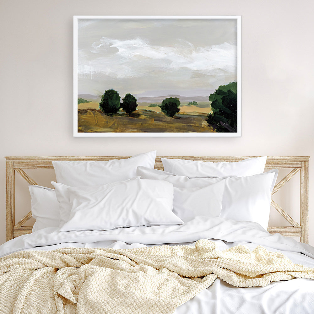 Shop Autumn Fields Art Print a painted abstract themed wall art print from The Print Emporium wall artwork collection - Buy Australian made fine art painting style poster and framed prints for the home and your interior decor room, TPE-WA-70223-AP