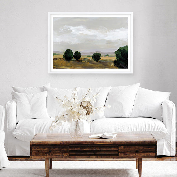 Shop Autumn Fields Art Print a painted abstract themed wall art print from The Print Emporium wall artwork collection - Buy Australian made fine art painting style poster and framed prints for the home and your interior decor room, TPE-WA-70223-AP
