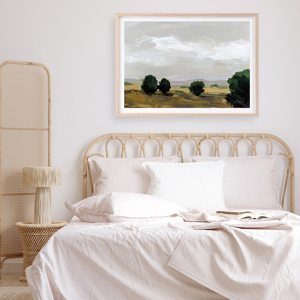 Shop Autumn Fields Art Print a painted abstract themed wall art print from The Print Emporium wall artwork collection - Buy Australian made fine art painting style poster and framed prints for the home and your interior decor room, TPE-WA-70223-AP