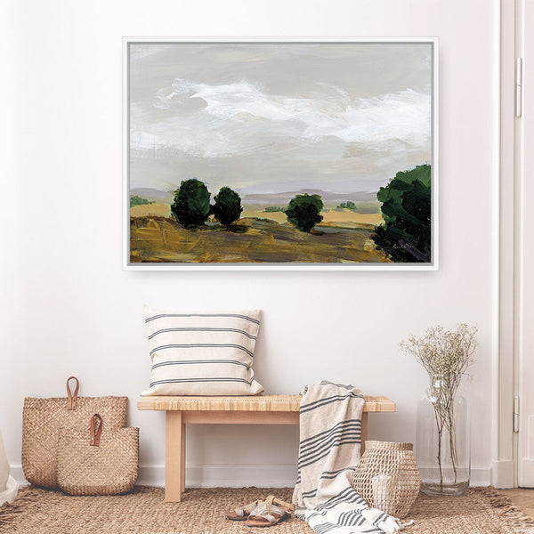 Shop Autumn Fields Canvas Print a painted style framed canvas wall art print from The Print Emporium artwork collection - Buy Australian made fine art painting style stretched canvas prints for the home and your interior decor space, TPE-WA-70223-CA-35X46-NF