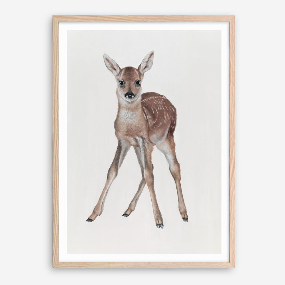 Shop Baby Deer Art Print a painted adorable baby nursery animal themed wall art print from The Print Emporium wall artwork collection - Buy Australian made fine art painting style poster and framed prints for the home and your interior decor room, TPE-200-AP