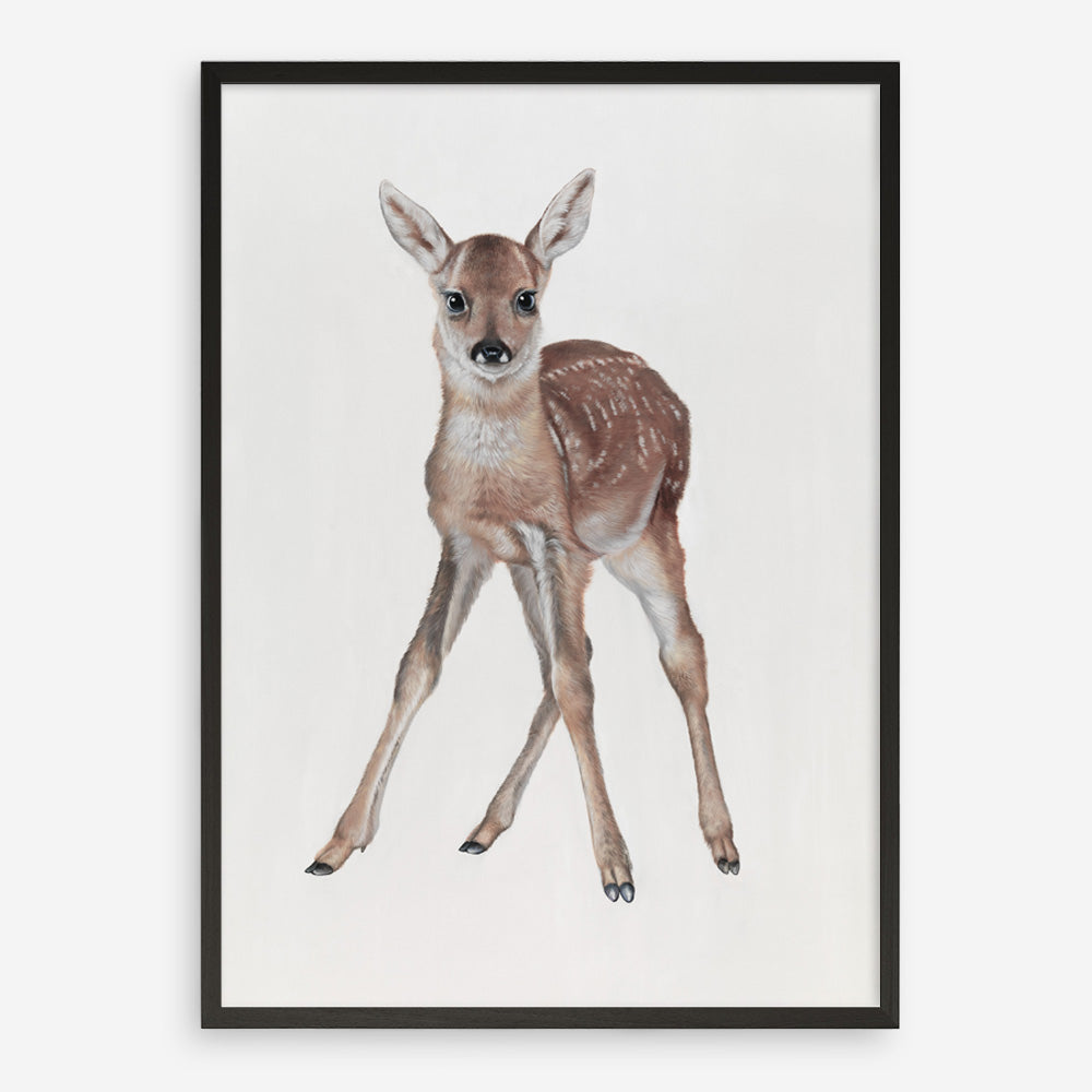 Shop Baby Deer Art Print a painted adorable baby nursery animal themed wall art print from The Print Emporium wall artwork collection - Buy Australian made fine art painting style poster and framed prints for the home and your interior decor room, TPE-200-AP