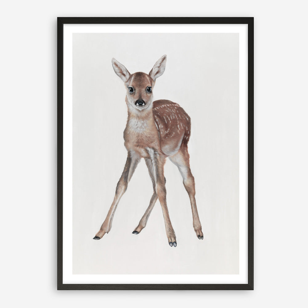 Shop Baby Deer Art Print a painted adorable baby nursery animal themed wall art print from The Print Emporium wall artwork collection - Buy Australian made fine art painting style poster and framed prints for the home and your interior decor room, TPE-200-AP