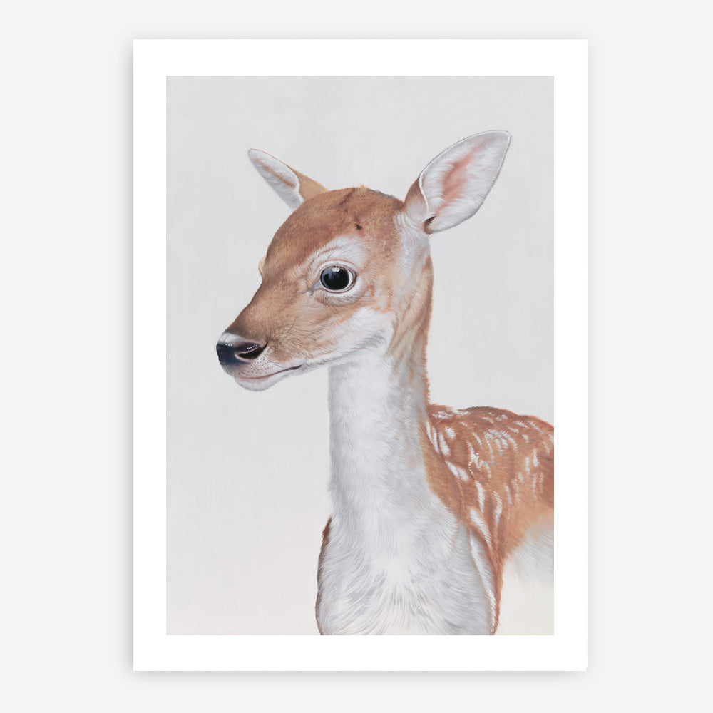 Shop Baby Deer II Art Print a painted adorable baby nursery animal themed wall art print from The Print Emporium wall artwork collection - Buy Australian made fine art painting style poster and framed prints for the home and your interior decor room, TPE-252-AP