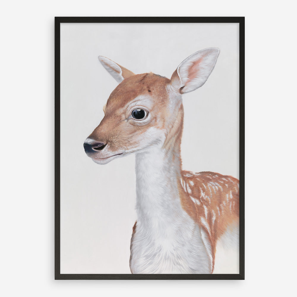 Shop Baby Deer II Art Print a painted adorable baby nursery animal themed wall art print from The Print Emporium wall artwork collection - Buy Australian made fine art painting style poster and framed prints for the home and your interior decor room, TPE-252-AP