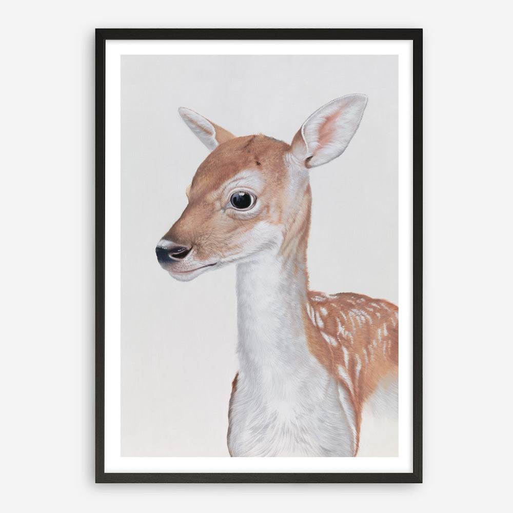 Shop Baby Deer II Art Print a painted adorable baby nursery animal themed wall art print from The Print Emporium wall artwork collection - Buy Australian made fine art painting style poster and framed prints for the home and your interior decor room, TPE-252-AP
