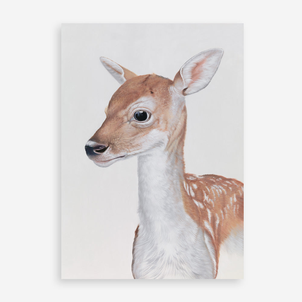 Shop Baby Deer II Art Print a painted adorable baby nursery animal themed wall art print from The Print Emporium wall artwork collection - Buy Australian made fine art painting style poster and framed prints for the home and your interior decor room, TPE-252-AP