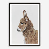 Shop Baby Donkey Art Print a painted adorable baby nursery animal themed wall art print from The Print Emporium wall artwork collection - Buy Australian made fine art painting style poster and framed prints for the home and your interior decor room, TPE-258-AP