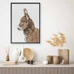 Shop Baby Donkey Art Print a painted adorable baby nursery animal themed wall art print from The Print Emporium wall artwork collection - Buy Australian made fine art painting style poster and framed prints for the home and your interior decor room, TPE-258-AP