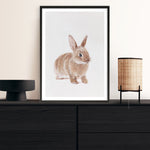 Shop Baby Rabbit Art Print a painted adorable baby nursery animal themed wall art print from The Print Emporium wall artwork collection - Buy Australian made fine art painting style poster and framed prints for the home and your interior decor room, TPE-201-AP