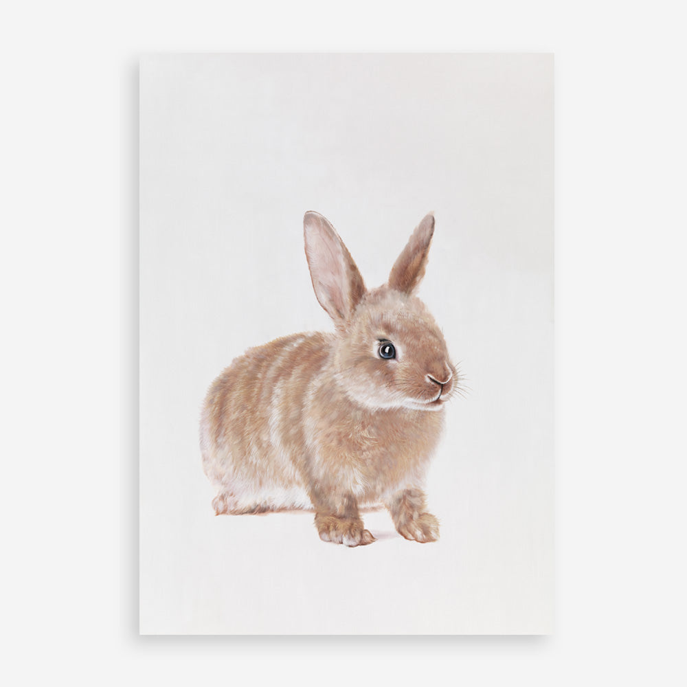 Shop Baby Rabbit Art Print a painted adorable baby nursery animal themed wall art print from The Print Emporium wall artwork collection - Buy Australian made fine art painting style poster and framed prints for the home and your interior decor room, TPE-201-AP