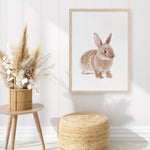Shop Baby Rabbit Art Print a painted adorable baby nursery animal themed wall art print from The Print Emporium wall artwork collection - Buy Australian made fine art painting style poster and framed prints for the home and your interior decor room, TPE-201-AP