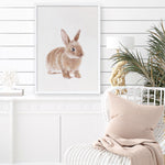 Shop Baby Rabbit Art Print a painted adorable baby nursery animal themed wall art print from The Print Emporium wall artwork collection - Buy Australian made fine art painting style poster and framed prints for the home and your interior decor room, TPE-201-AP