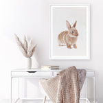 Shop Baby Rabbit Art Print a painted adorable baby nursery animal themed wall art print from The Print Emporium wall artwork collection - Buy Australian made fine art painting style poster and framed prints for the home and your interior decor room, TPE-201-AP