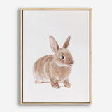 Shop Baby Rabbit Canvas Print a painted adorable baby nursery room animal themed framed canvas wall art print from The Print Emporium artwork collection - Buy Australian made fine art painting style stretched canvas prints for the home and your interior decor space, TPE-201-CA-35X46-NF