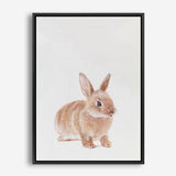Shop Baby Rabbit Canvas Print a painted adorable baby nursery room animal themed framed canvas wall art print from The Print Emporium artwork collection - Buy Australian made fine art painting style stretched canvas prints for the home and your interior decor space, TPE-201-CA-35X46-NF
