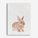 Shop Baby Rabbit Canvas Print a painted adorable baby nursery room animal themed framed canvas wall art print from The Print Emporium artwork collection - Buy Australian made fine art painting style stretched canvas prints for the home and your interior decor space, TPE-201-CA-35X46-NF