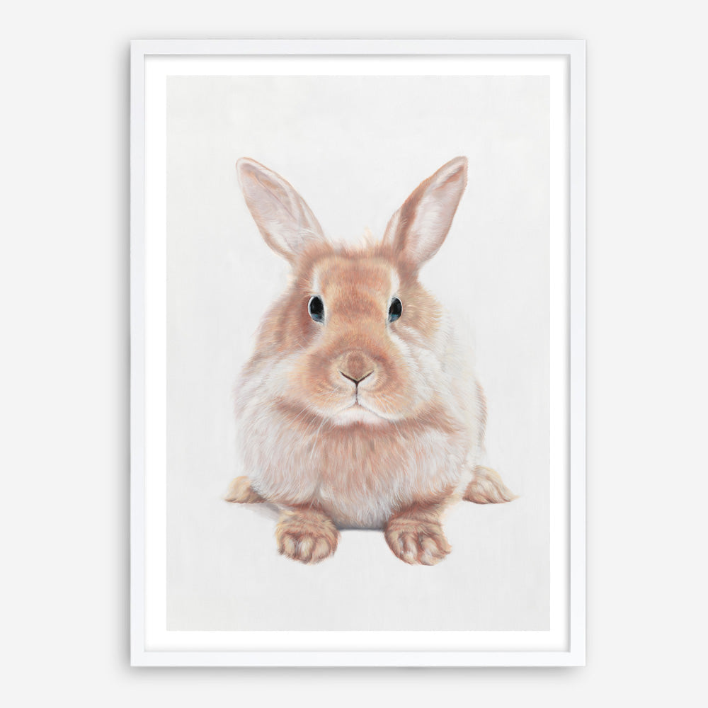Shop Baby Rabbit II Art Print a painted adorable baby nursery animal themed wall art print from The Print Emporium wall artwork collection - Buy Australian made fine art painting style poster and framed prints for the home and your interior decor room, TPE-215-AP