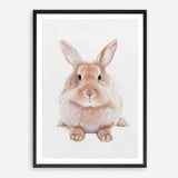 Shop Baby Rabbit II Art Print a painted adorable baby nursery animal themed wall art print from The Print Emporium wall artwork collection - Buy Australian made fine art painting style poster and framed prints for the home and your interior decor room, TPE-215-AP