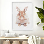 Shop Baby Rabbit II Art Print a painted adorable baby nursery animal themed wall art print from The Print Emporium wall artwork collection - Buy Australian made fine art painting style poster and framed prints for the home and your interior decor room, TPE-215-AP
