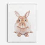 Shop Baby Rabbit II Canvas Print a painted adorable baby nursery room animal themed framed canvas wall art print from The Print Emporium artwork collection - Buy Australian made fine art painting style stretched canvas prints for the home and your interior decor space, TPE-215-CA-35X46-NF