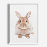 Shop Baby Rabbit II Canvas Print a painted adorable baby nursery room animal themed framed canvas wall art print from The Print Emporium artwork collection - Buy Australian made fine art painting style stretched canvas prints for the home and your interior decor space, TPE-215-CA-35X46-NF