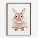 Shop Baby Rabbit II Canvas Print a painted adorable baby nursery room animal themed framed canvas wall art print from The Print Emporium artwork collection - Buy Australian made fine art painting style stretched canvas prints for the home and your interior decor space, TPE-215-CA-35X46-NF