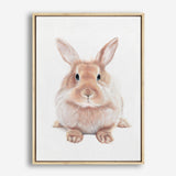 Shop Baby Rabbit II Canvas Print a painted adorable baby nursery room animal themed framed canvas wall art print from The Print Emporium artwork collection - Buy Australian made fine art painting style stretched canvas prints for the home and your interior decor space, TPE-215-CA-35X46-NF