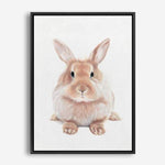Shop Baby Rabbit II Canvas Print a painted adorable baby nursery room animal themed framed canvas wall art print from The Print Emporium artwork collection - Buy Australian made fine art painting style stretched canvas prints for the home and your interior decor space, TPE-215-CA-35X46-NF