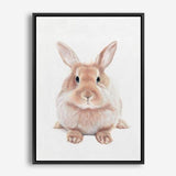 Shop Baby Rabbit II Canvas Print a painted adorable baby nursery room animal themed framed canvas wall art print from The Print Emporium artwork collection - Buy Australian made fine art painting style stretched canvas prints for the home and your interior decor space, TPE-215-CA-35X46-NF