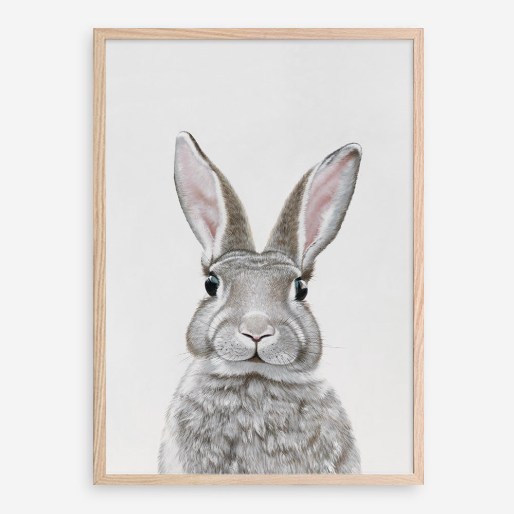Shop Baby Rabbit III Art Print a painted adorable baby nursery animal themed wall art print from The Print Emporium wall artwork collection - Buy Australian made fine art painting style poster and framed prints for the home and your interior decor room, TPE-256-AP