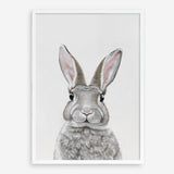 Shop Baby Rabbit III Art Print a painted adorable baby nursery animal themed wall art print from The Print Emporium wall artwork collection - Buy Australian made fine art painting style poster and framed prints for the home and your interior decor room, TPE-256-AP
