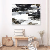 Shop Balancing Blue Canvas Print a painted abstract themed framed canvas wall art print from The Print Emporium artwork collection - Buy Australian made fine art painting style stretched canvas prints for the home and your interior decor space, TPE-PC-LE175-CA-35X46-NF