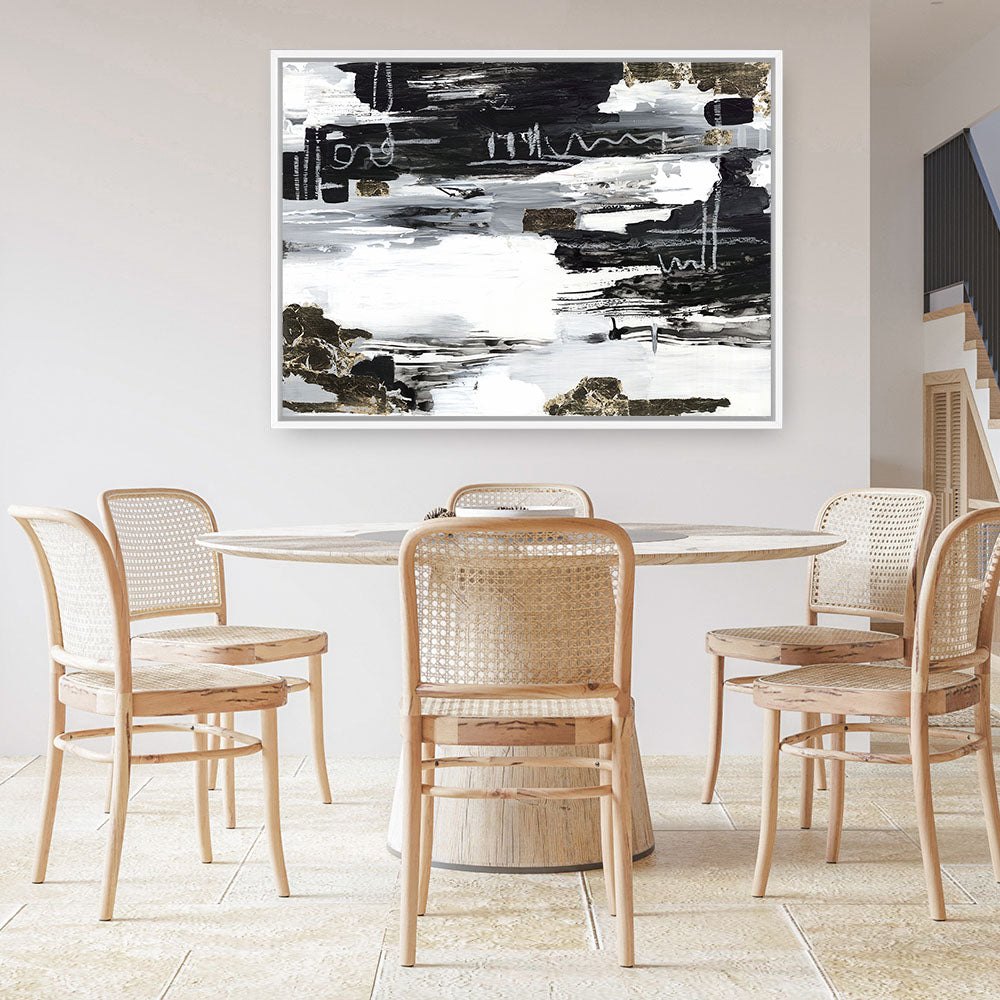 Shop Balancing Blue Canvas Print a painted abstract themed framed canvas wall art print from The Print Emporium artwork collection - Buy Australian made fine art painting style stretched canvas prints for the home and your interior decor space, TPE-PC-LE175-CA-35X46-NF