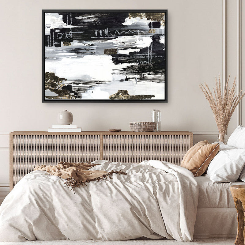 Shop Balancing Blue Canvas Print a painted abstract themed framed canvas wall art print from The Print Emporium artwork collection - Buy Australian made fine art painting style stretched canvas prints for the home and your interior decor space, TPE-PC-LE175-CA-35X46-NF