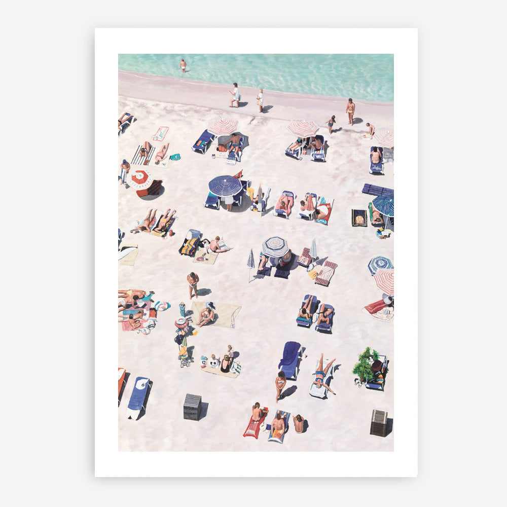 Shop Beach Bathers Art Print a coastal themed painted wall art print from The Print Emporium wall artwork collection - Buy Australian made fine art painting style poster and framed prints for the home and your interior decor room, TPE-327-AP
