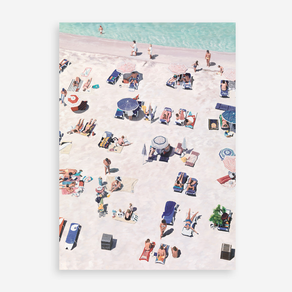 Shop Beach Bathers Art Print a coastal themed painted wall art print from The Print Emporium wall artwork collection - Buy Australian made fine art painting style poster and framed prints for the home and your interior decor room, TPE-327-AP