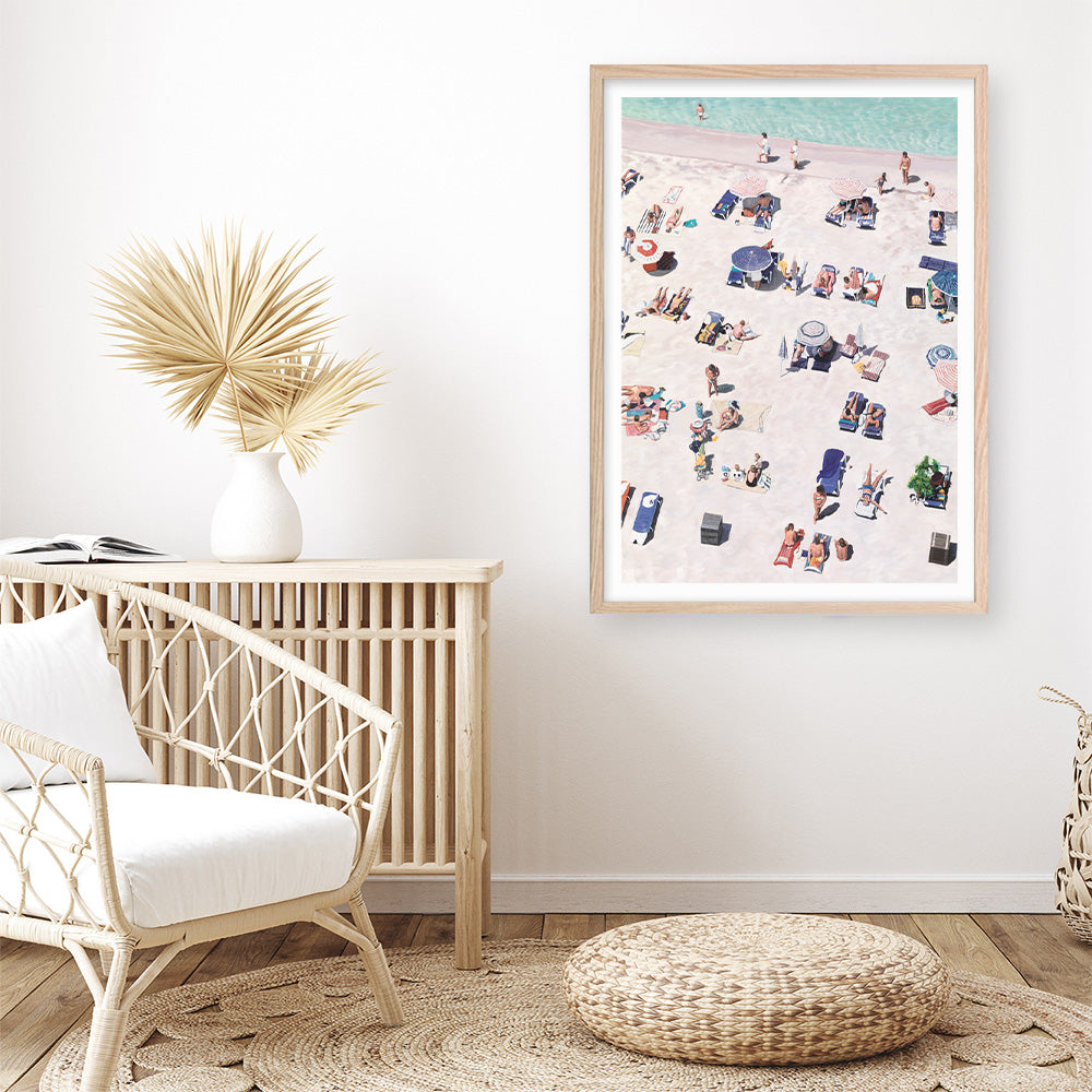 Shop Beach Bathers Art Print a coastal themed painted wall art print from The Print Emporium wall artwork collection - Buy Australian made fine art painting style poster and framed prints for the home and your interior decor room, TPE-327-AP