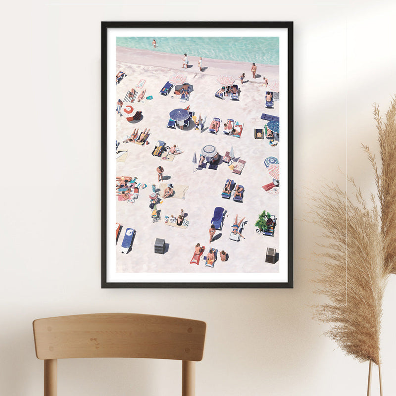 Shop Beach Bathers Art Print a coastal themed painted wall art print from The Print Emporium wall artwork collection - Buy Australian made fine art painting style poster and framed prints for the home and your interior decor room, TPE-327-AP