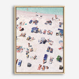 Shop Beach Bathers Canvas Print a coastal themed painted framed canvas wall art print from The Print Emporium artwork collection - Buy Australian made fine art painting style stretched canvas prints for the home and your interior decor space, TPE-327-CA-35X46-NF