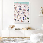 Shop Beach Bathers Canvas Print a coastal themed painted framed canvas wall art print from The Print Emporium artwork collection - Buy Australian made fine art painting style stretched canvas prints for the home and your interior decor space, TPE-327-CA-35X46-NF