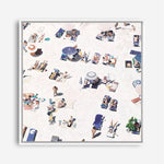 Shop Beach Bathers II (Square) Canvas Print a coastal themed painted framed canvas wall art print from The Print Emporium artwork collection - Buy Australian made fine art painting style stretched canvas prints for the home and your interior decor space, TPE-649-CA-40X40-NF