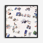 Shop Beach Bathers II (Square) Canvas Print a coastal themed painted framed canvas wall art print from The Print Emporium artwork collection - Buy Australian made fine art painting style stretched canvas prints for the home and your interior decor space, TPE-649-CA-40X40-NF