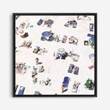 Shop Beach Bathers II (Square) Canvas Print a coastal themed painted framed canvas wall art print from The Print Emporium artwork collection - Buy Australian made fine art painting style stretched canvas prints for the home and your interior decor space, TPE-649-CA-40X40-NF