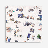 Shop Beach Bathers II (Square) Canvas Print a coastal themed painted framed canvas wall art print from The Print Emporium artwork collection - Buy Australian made fine art painting style stretched canvas prints for the home and your interior decor space, TPE-649-CA-40X40-NF